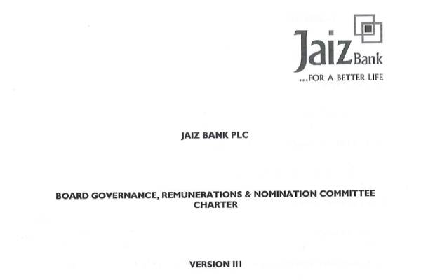 Board Governance, Remunerations & Nomination Committee Charter